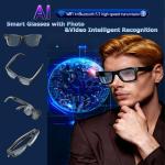 AI Smart Glasses with 8MP Camera and Voice Assistant