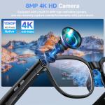 Camera Smart Glasses with Bluetooth and AI Assistant