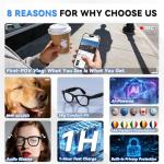 AI Smart Glasses with 8MP Camera & Audio