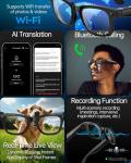 Fecoul 8MP AI Smart Glasses with Bluetooth and Camera