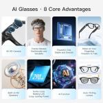 4K AI Smart Glasses with Bluetooth & Translator