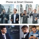 Aovemt AI Smart Glasses with HD Camera & Audio
