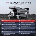 Autel Robotics EVO MAX 4N V2, Starlight Night-Vision/ Wide/ Thermal/ L~aser 4 Cameras in One UAV, Upgrade of MAX 4T V2/ 4N, 5KM Night Vision Observation, A-Mesh 1.0, 720° Obstacle Avoidance, Triple Anti-Jamming, Hot-Swappable, 42 Mins, IP43, Autel SDK