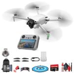 DJI Mini 3 Drone with DJI RC Remote Foldable Lightweight 4K Camera Quadcopter (CP.MA.00000587.01) + 64GB Card + BackPack + Landing Pad + Card Reader + Cleaning Kit + Memory Wallet + More