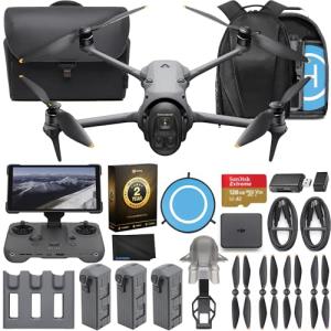 DJI Mavic 4 Pro Drone with 512GB Creator Combo – 6K60 HDR, 100MP, 51-Min Max Flight Time, 18.6-Mile Range, Omnidirectional Avoidance Bundle with RC Pro 2 Remote Controller, 3 Batteries, 128GB Memory, Parallel Charging Hub, Backpack, CPS 2 Year Warranty + More