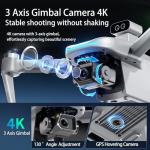 45%CODE Bingchat Touch Screen Remote Drones with Camera for Adults 4k, Obstacle Avoidance for Beginners, 3 Axis Gimbal for Photography, 19000FT Long Control, GPS Follow Me, Auto Return, Cool Flash Lights, 70 Mins Long Flight, 50x Zoom