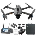 2026 Upgraded Drones with Camera for Adults 4K, FPV Drones with 7.2" Touchscreen Remote, 100Min Flight Time, 3-Axis Gimbal & EIS, GPS Auto Return, Follow Me, 6-Mile Range, Payload Drop, Professional Adult Drone with Long Range (black-3 battery)