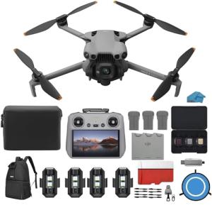 DJI Mini 5 Pro Fly More Combo PLUS with DJI RC 2 Controller (with screen), Folding Drone with Camera, 1-Inch CMOS, 4K Drone for Beginners with Omnidirectional Obstacle Sensing, ActiveTrack 360°, 225° Gimbal Rotation, 3 High Capacity Batteries Bundle
