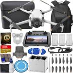 DJI Mini 4 Pro Drone Fly More Combo Plus with RC 2 Controller (With Screen) Folding Drone with 4K Video, Under 249g, 45 Mins Flight Time, Vision Sensing 3 Batteries Bundle with 128GB Memory Card, CPS 2 Year Warranty + Pilot Kit