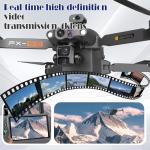 2026 Upgraded Drones with Camera for Adults 4K, FPV Drones with 7.2" Touchscreen Remote, 100Min Flight Time, 3-Axis Gimbal & EIS, GPS Auto Return, Follow Me, 6-Mile Range, Payload Drop, Professional Adult Drone with Long Range (black-3 battery)