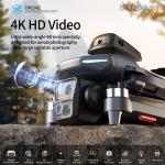 8K GPS Drone with 4.5in Screen Remote, Dual Batteries, HD Camera, Foldable RC