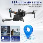 2026 Upgraded Drones with Camera for Adults 4K, FPV Drones with 7.2" Touchscreen Remote, 100Min Flight Time, 3-Axis Gimbal & EIS, GPS Auto Return, Follow Me, 6-Mile Range, Payload Drop, Professional Adult Drone with Long Range (black-3 battery)