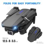 Drone 2025 4K HD Dual Camera WiFi FPV RC Foldable Quadcopter + 4 Batteries