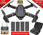2025 New RC Drone With 4K HD Dual Camera WiFi FPV Foldable Quadcopter +4 Battery