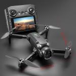 8K Dual Camera Drone with 4.3" Screen Remote, Brushless Motor, 2 Batteries