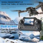 Drone 2025 4K Dual Camera FPV RC Foldable Quadcopter with Screen Remote