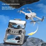 8K HD Drone Dual Camera Brushless Motor - 4.3" Remote 2 Batteries Foldable Quadc