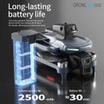 8K GPS Drone with 4.5in Screen Remote, Dual Batteries, HD Camera, Foldable RC
