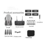 Drone 2025 4K HD Dual Camera WiFi FPV RC Foldable Quadcopter + 4 Batteries