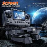 Drone 2025 4K Dual Camera FPV RC Foldable Quadcopter with Screen Remote