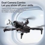 8K Dual Camera Drone with 4.3" Screen Remote, Brushless Motor, 2 Batteries