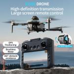 8K GPS Drone with 4.5in Screen Remote, Dual Batteries, HD Camera, Foldable RC