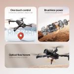 8K Dual Camera Drone with 4.3" Screen Remote, Brushless Motor, 2 Batteries