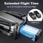 4K Drone With Camera Quadcopter GPS WIFI 2X25 Mins Flight Time Brushless Motor