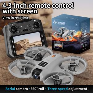 4.3” HD Screen Mini Drone, 4K Dual Camera, Obstacle Avoidance, 2 Batteries, FPV