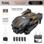 2025 D88 Drone 8K HD Dual Camera WiFi FPV RC Foldable Quadcopter + 5 Batteries