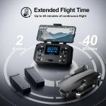 Drones with Camera 4k 3800ft 5G GPS Transmission 2X25min Flight Time 2 Batteries