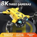 8K Dual Camera Drone Long Flight  Control One-Key Return FPV Gift