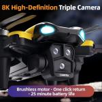 8K Dual Camera Drone Long Flight  Control One-Key Return FPV Gift