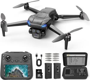 GPS Drone with 4k camera for adults,4.5’’ LCD Screen Controller, Brushless Motor
