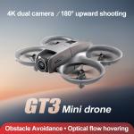 GT3 Mini RC Drone, Dual HD Camera, LED Lights, 360° Flip,Obstacle Avoidance USA