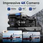 GPS Drone with 4k camera for adults,4.5’’ LCD Screen Controller, Brushless Motor