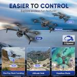 GPS Drone with 4k camera for adults,4.5’’ LCD Screen Controller, Brushless Motor