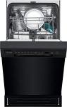 Frigidaire 18 in. ADA Compact Front Control Dishwasher in Black with Dual Spray Arms, 52 dBA, includes room-of-choice delivery