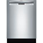 Bosch SHEM63W55N 24" 300 Series Built In Full Console Dishwasher with 5 Wash Cycles,in Stainless Steel