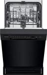 Frigidaire 18 in. ADA Compact Front Control Dishwasher in Black with Dual Spray Arms, 52 dBA, includes room-of-choice delivery