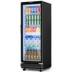 ICEVIVAL 7 Cu.Ft Commercial Refrigerators, Display Fridge with Locking, Key & LED, Outdoor Beverage Refrigerator with Double-Tempered Glass Door, Beverage Cooler for Bar, Office, Restaurant