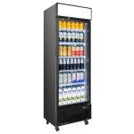 BINGERMA Commercial Display Refrigerator with Glass Door 12 Cu.ft Merchandiser Beverage Cooler Bar Black Drink Fridge for Convenience Stores, Supermarkets,Bars,Offices
