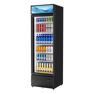Beverage Cooler Commercial Refrigerator 12.6 Cu.Ft. Glass Door Display Refrigerator with LED Light, 5 Shelves, Display Commercial Beverage Refrigeratorfor Restaurant Cafe Bar Store (12.6 Cu.Ft.)