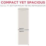 Frigidaire RETRO 9.2 Cubic Foot Fridge with Bottom Mount Freezer, 9.2 cu. ft, VANILLA