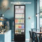 BODEGA BODEGACOOLER 9 Cu.Ft Commercial Beverage Refrigerator with Glass Door,Display Drink Refrigerators fridge for Beer Display Drink Cooler Rapid Cooling & Quiet for Bar Restaurant Office Store Use