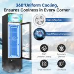 BODEGACOOLER Beverage Refrigerator and Cooler, 6.34 Cu. Ft Commercial Refrigerators for Drink, Beer, Tall Commercial Cooler for Beer, Soda, Single Door Display fridge