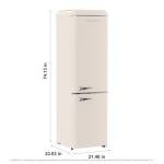 Frigidaire RETRO 9.2 Cubic Foot Fridge with Bottom Mount Freezer, 9.2 cu. ft, VANILLA