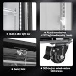 BINGERMA Commercial Display Refrigerator with Glass Door 12 Cu.ft Merchandiser Beverage Cooler Bar Black Drink Fridge for Convenience Stores, Supermarkets,Bars,Offices