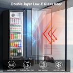 BODEGA BODEGACOOLER 9 Cu.Ft Commercial Beverage Refrigerator with Glass Door,Display Drink Refrigerators fridge for Beer Display Drink Cooler Rapid Cooling & Quiet for Bar Restaurant Office Store Use
