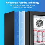 BODEGA BODEGACOOLER 9 Cu.Ft Commercial Beverage Refrigerator with Glass Door,Display Drink Refrigerators fridge for Beer Display Drink Cooler Rapid Cooling & Quiet for Bar Restaurant Office Store Use